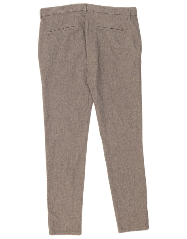 Zara Mens Slim Chino Calças EU 42 Grande W32 L30 Cinza
