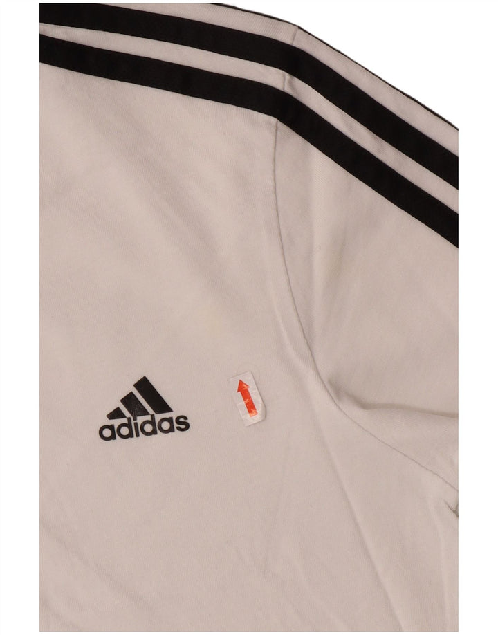 Camiseta Adidas Menino 13-14 Anos Branco Algodão