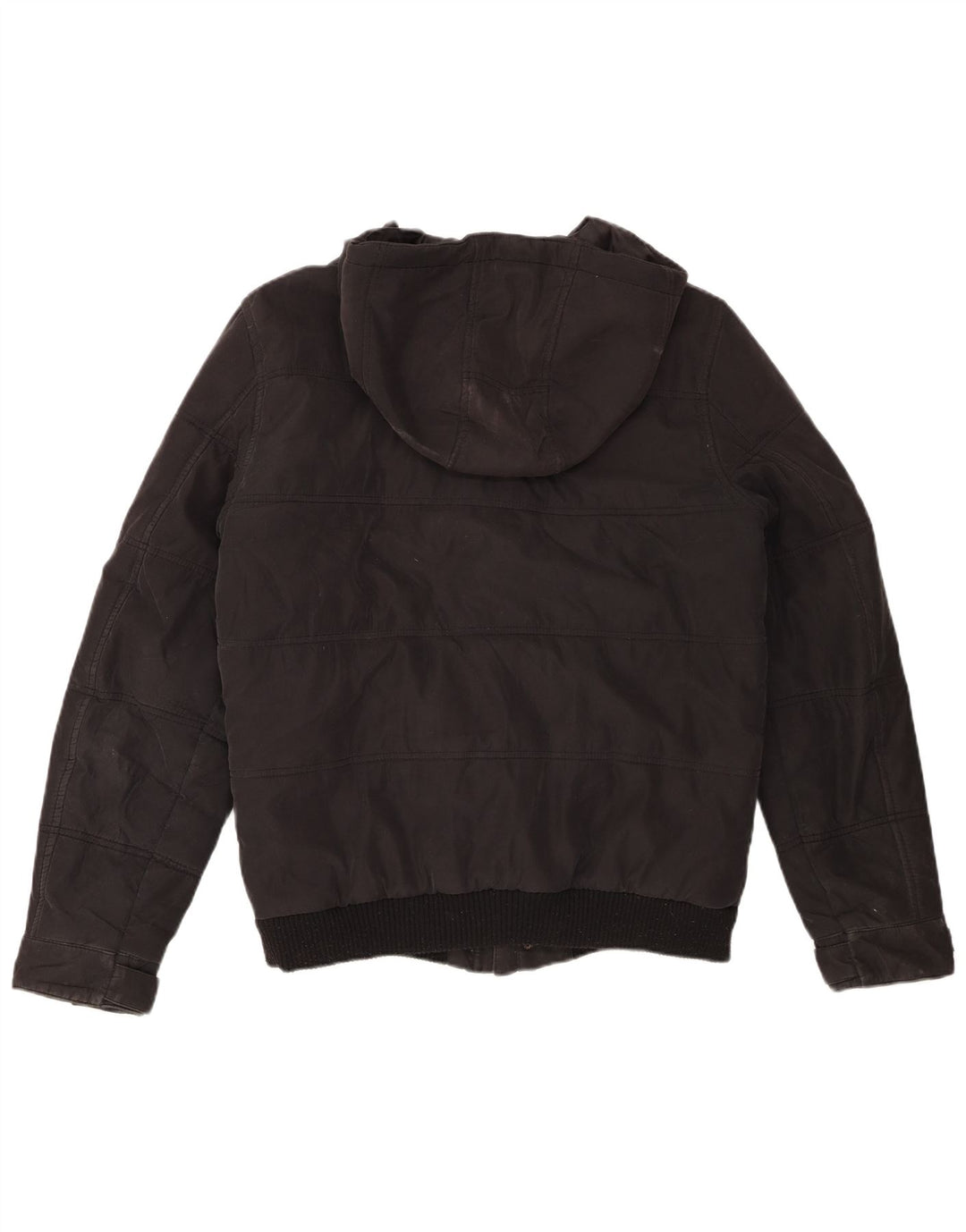 Jaqueta masculina acolchoada com capuz JACK & JONES Reino Unido 38 poliéster preto médio