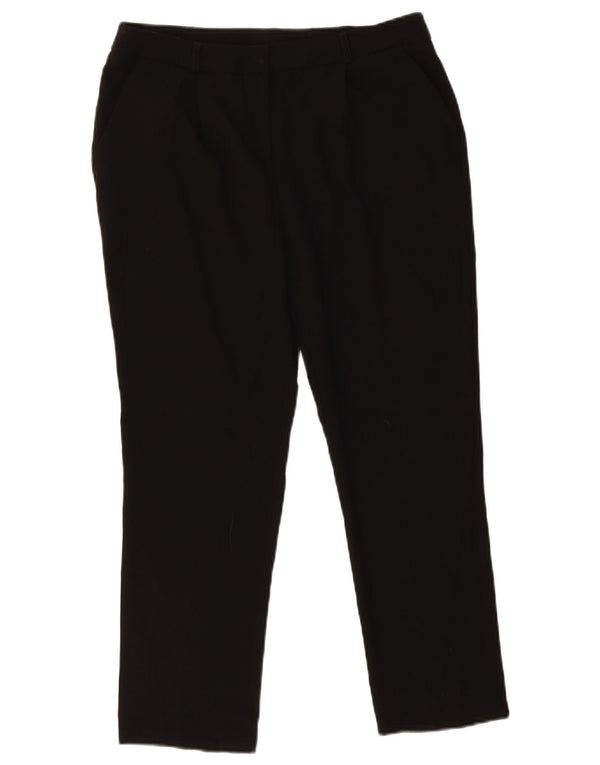Calça Chino Feminina M&Co UK 12 Médio W32 L25 Poliéster Preto
