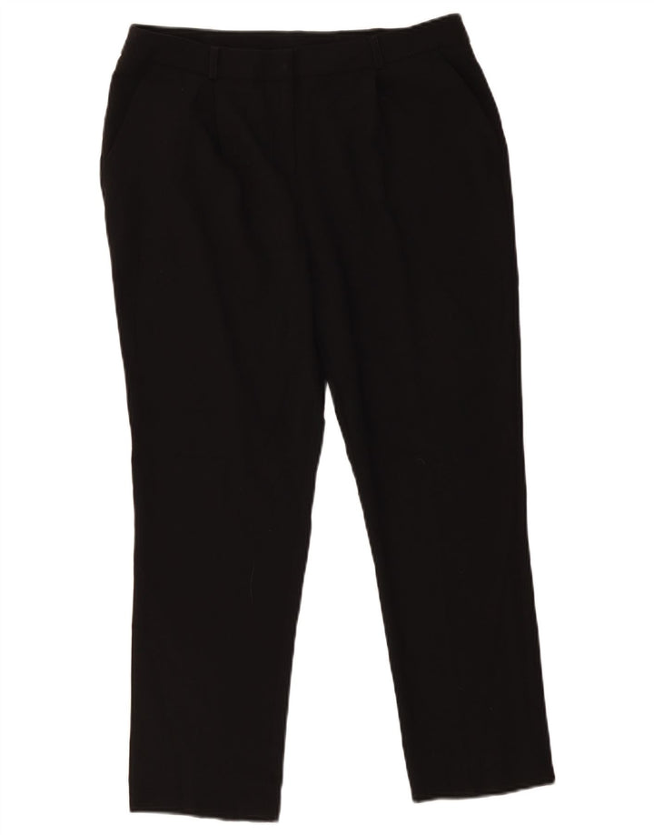 Calça Chino Feminina M&Co UK 12 Médio W32 L25 Poliéster Preto