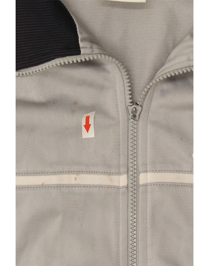 Jaqueta Adidas Masculina Graphic Tracksuit Top Cinza Médio Poliéster Colorblock