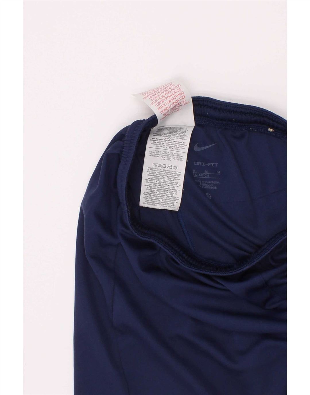 Shorts esportivos Nike Boys Dri Fit 10-11 anos médio azul marinho poliéster