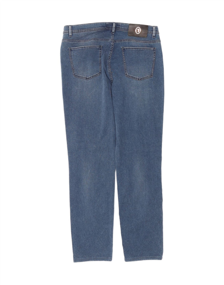 TRUSSARDI Womens Straight Jeans W34 L30 Blue Cotton Vintage Trussardi and Second-Hand Trussardi from Messina Hembry 