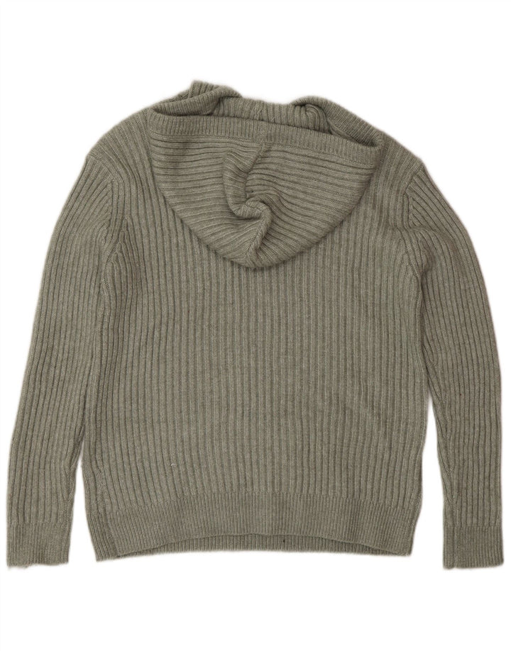 Suéter feminino com capuz Marks & Spencer Reino Unido 14 poliéster verde médio