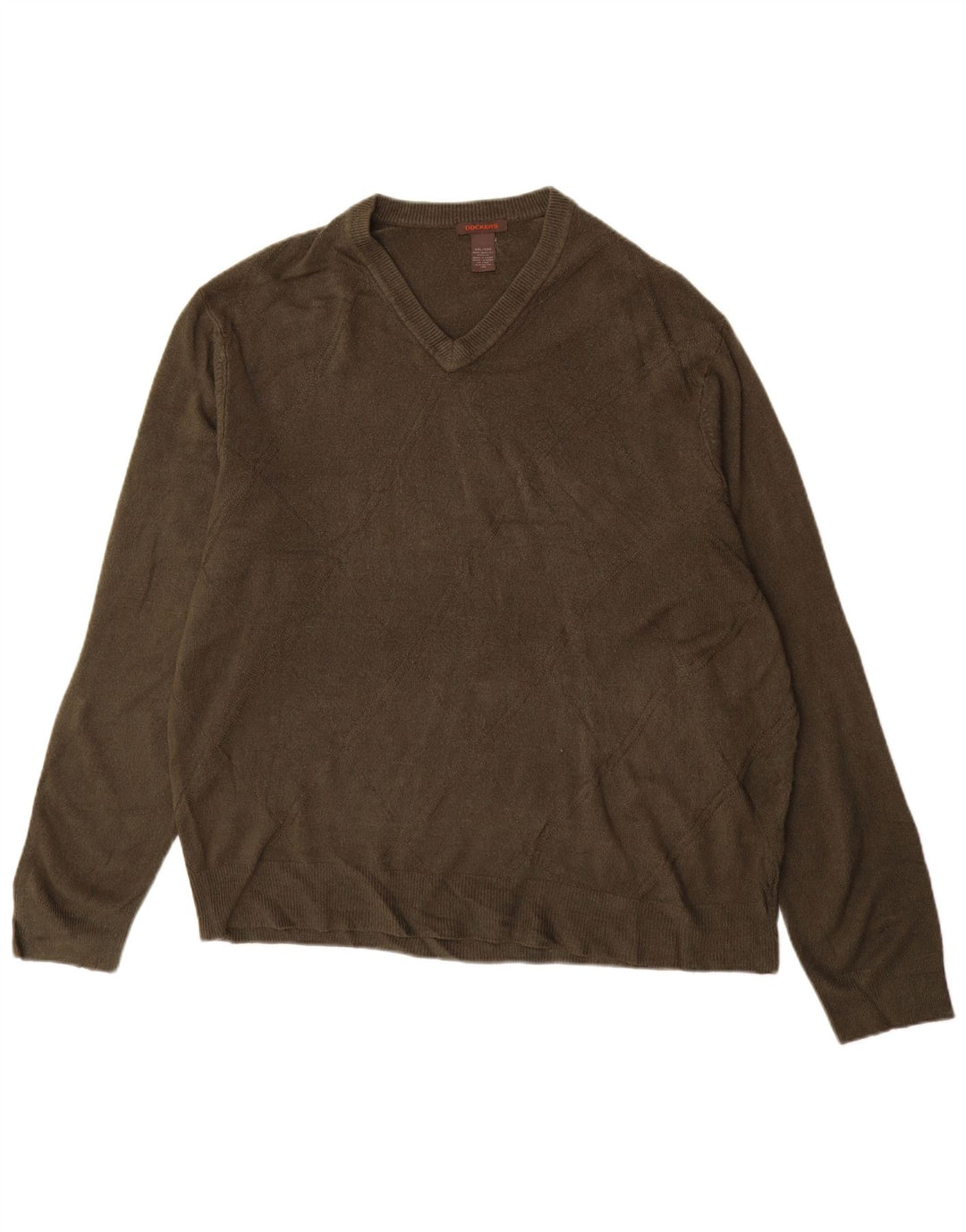 Suéter masculino Dockers com decote em V 2XL acrílico cáqui