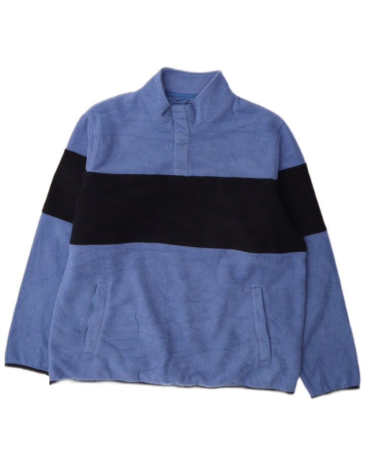 Suéter masculino de lã com gola redonda Marks & Spencer XL azul colorblock