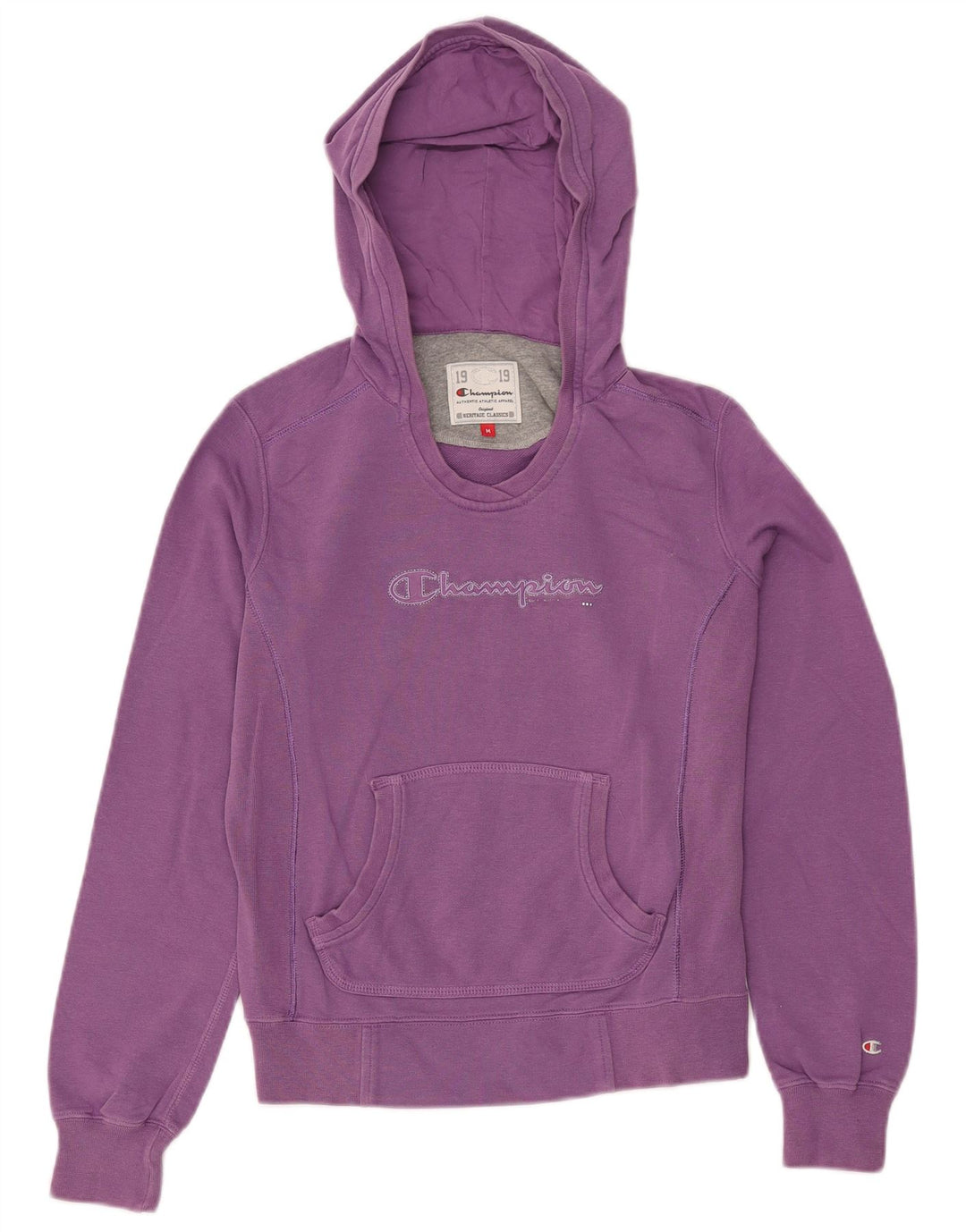 CHAMPION Suéter com capuz feminino Heritage Classics UK 14 médio roxo