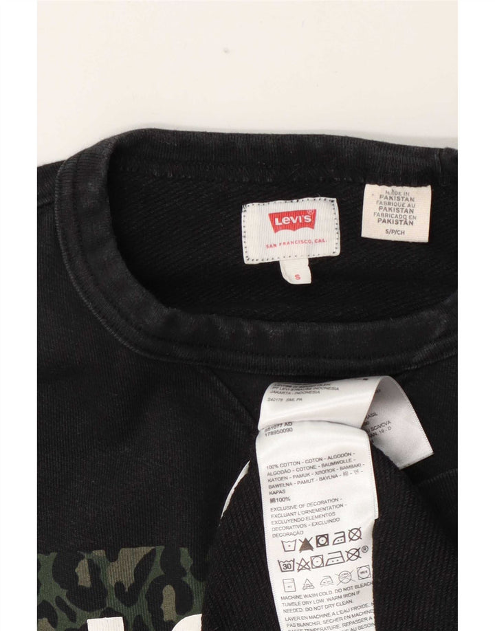Suéter gráfico feminino Levi's UK 10 pequeno algodão cinza
