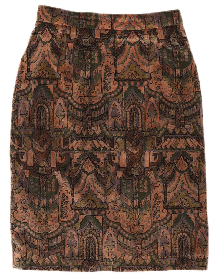 Saia lápis feminina vintage IT 40 pequena W27 multicolorida