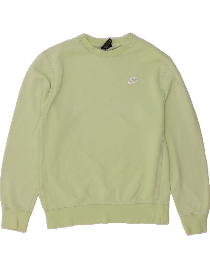 NIKE Womens Oversized Sweatshirt Jumper UK 10 Small Green Cotton Vintage Nike and Second-Hand Nike from Messina Hembry 