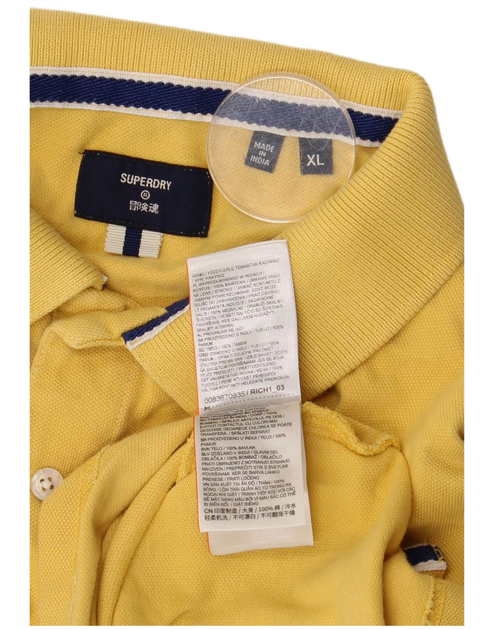 Camisa polo masculina Superdry XL algodão amarelo
