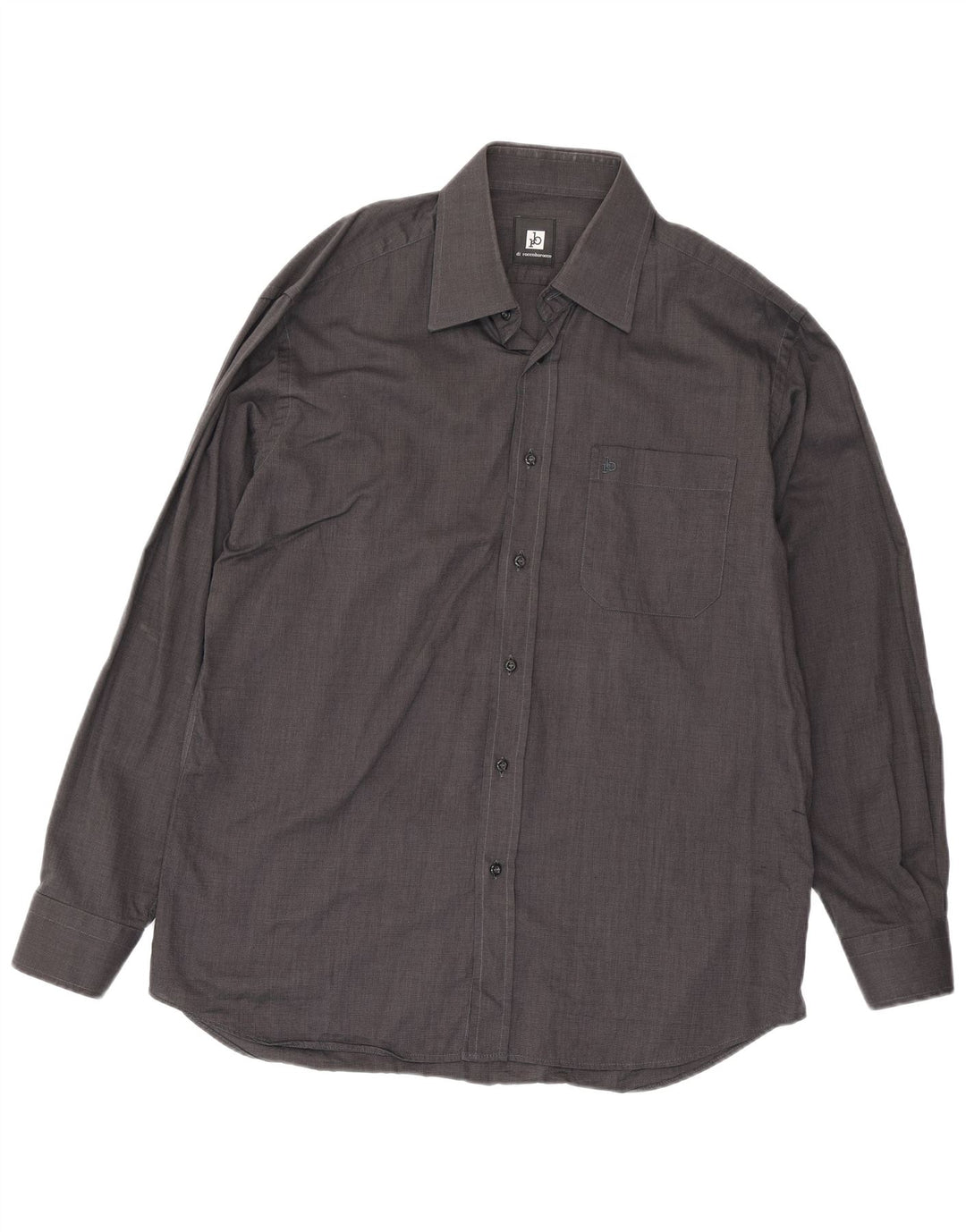 Camisa masculina Roccobarocco tamanho 40 15 3/4 algodão cinza médio