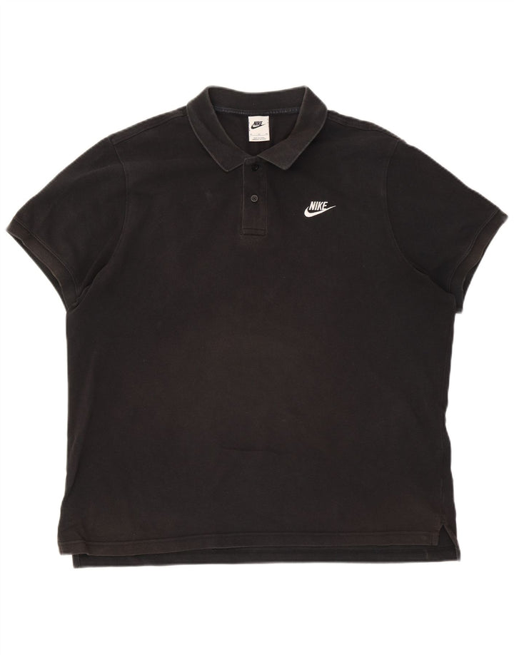 Camisa polo masculina Nike XL preta de algodão