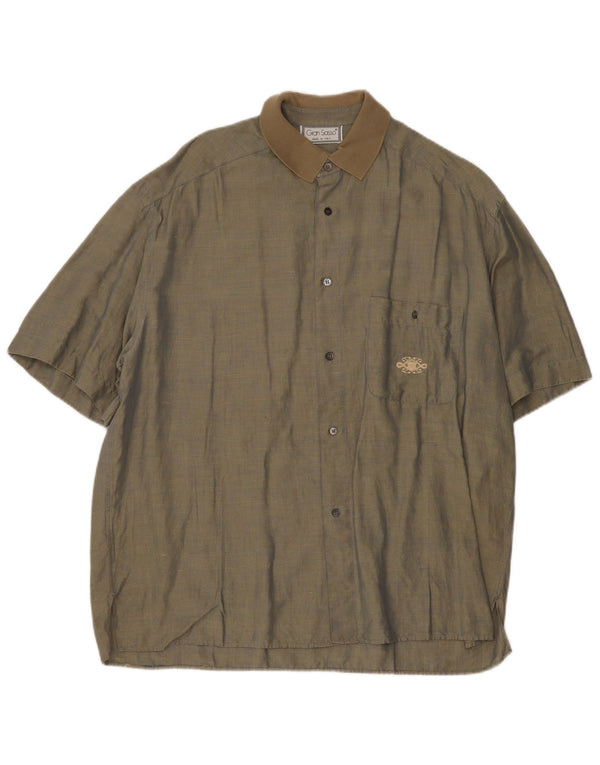 Camisa masculina de manga curta Gran Sasso XL cáqui