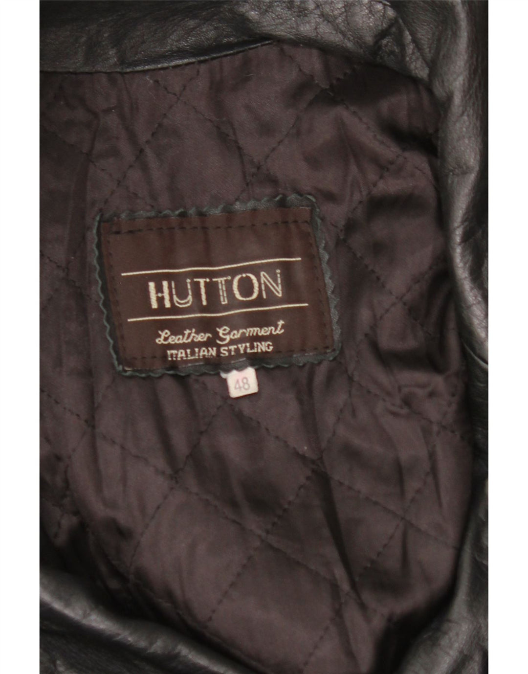 Casaco de couro feminino VINTAGE IT 48 XL preto