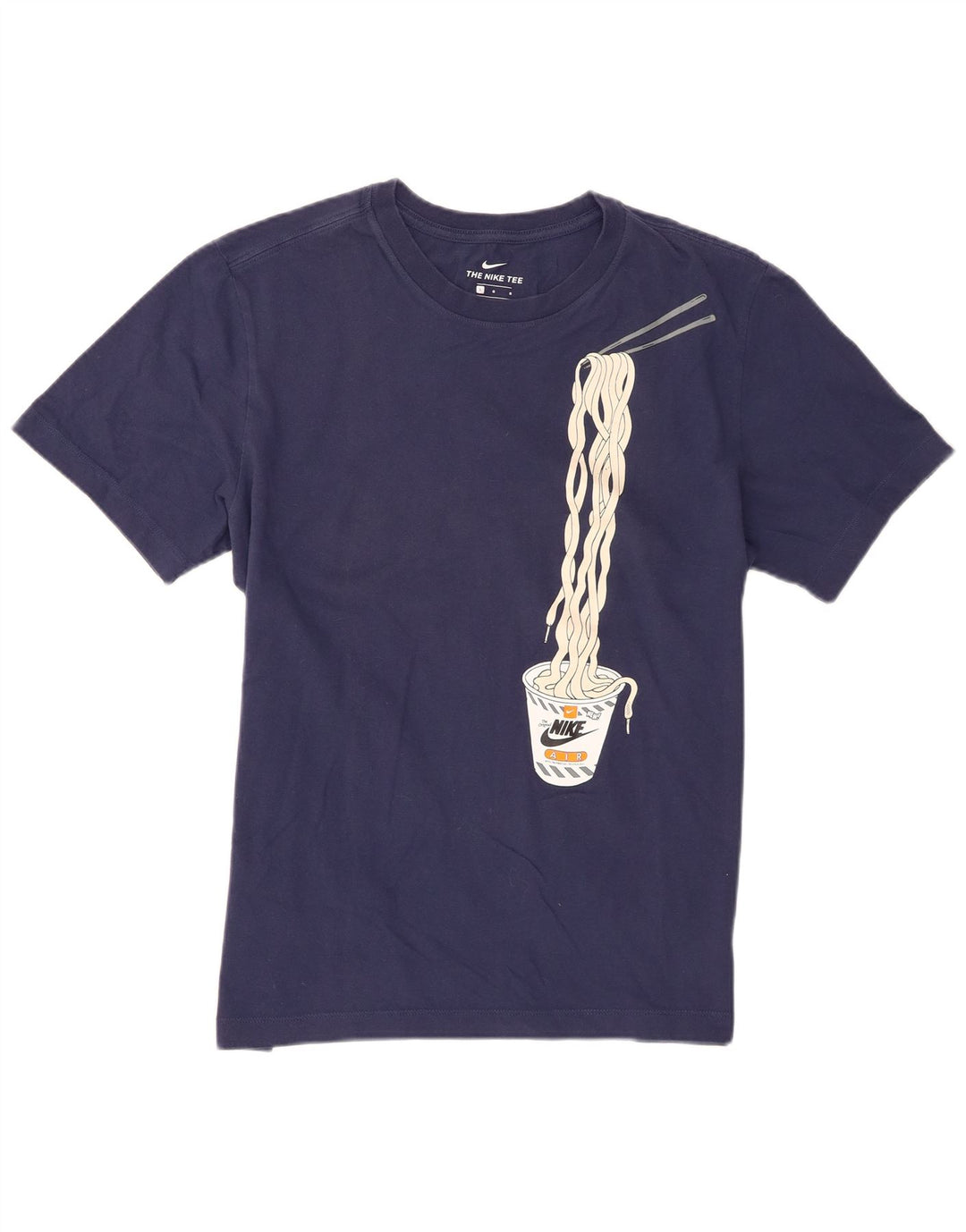 Camiseta gráfica masculina Nike grande algodão azul marinho