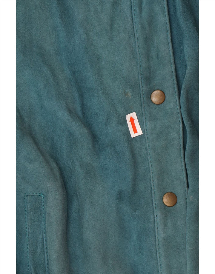 Jaqueta bomber feminina vintage EU 36 pequeno bloco colorido verde