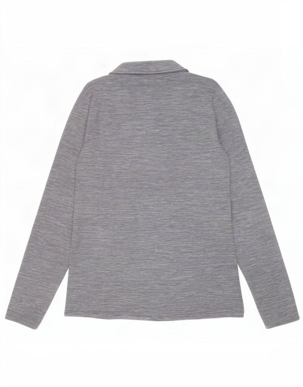 Suéter de lã feminino Mountain Warehouse com zíper e gola UK 8 pequeno cinza manchado