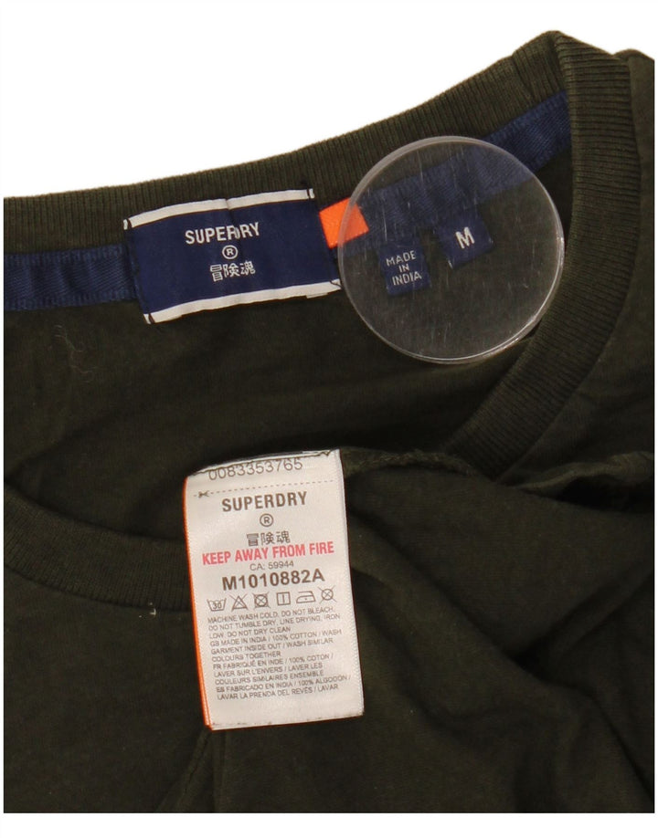 Camiseta masculina Superdry Top médio algodão verde