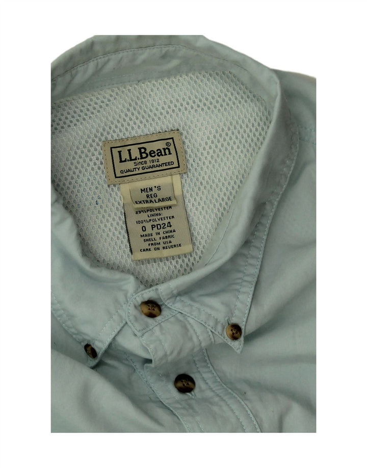 Camisa masculina L.L.BEAN XL azul nylon