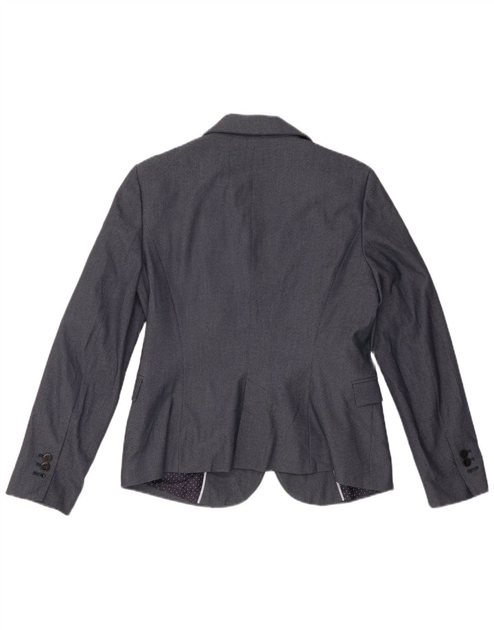 Jaqueta blazer feminina Zara com 1 botão Reino Unido 14 grande azul marinho