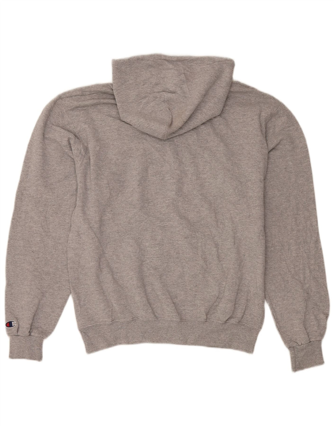 Jumper masculino com capuz gráfico Champion, algodão manchado cinza médio