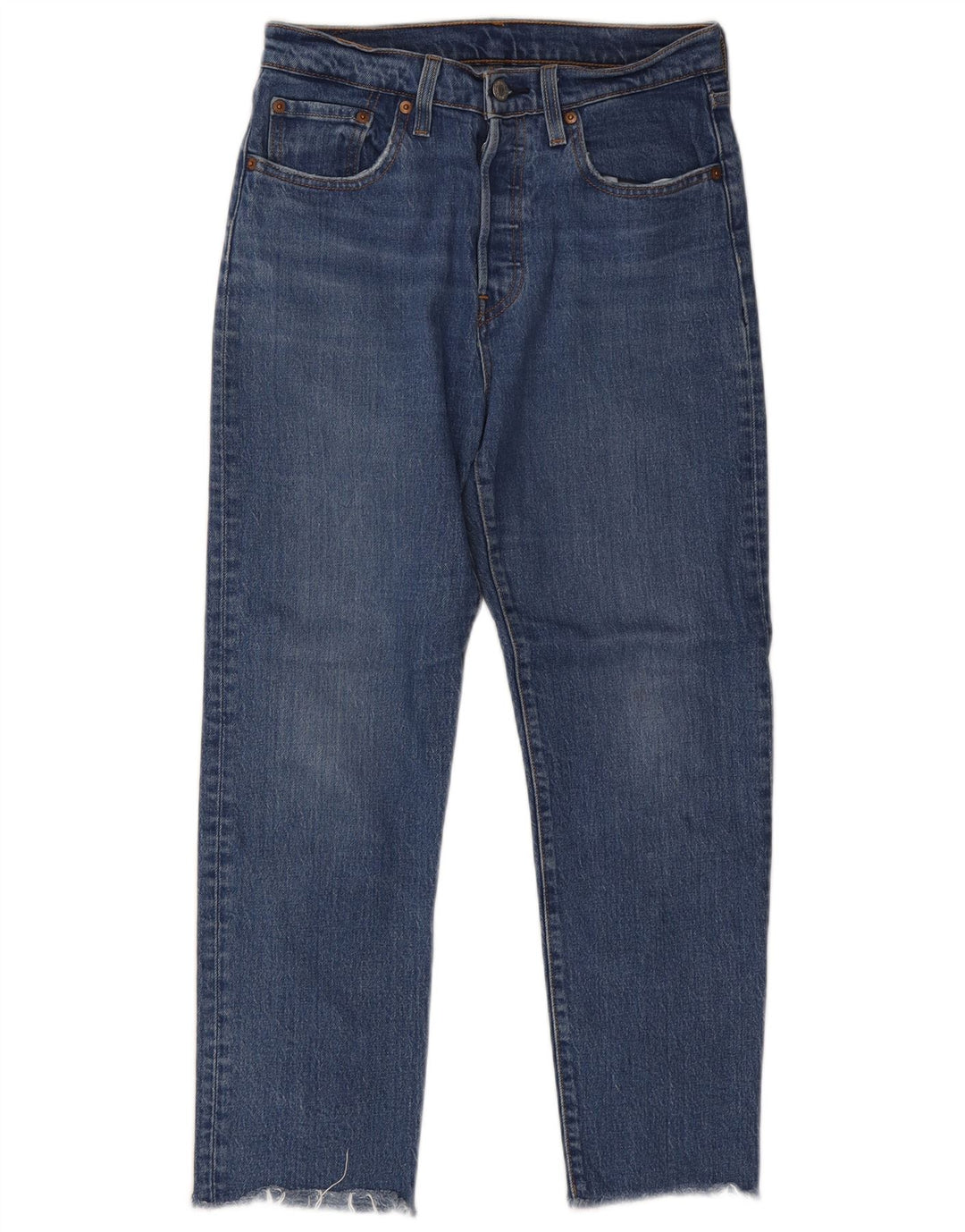 Calça jeans feminina Levi's 501 Straight W27 L26 azul algodão