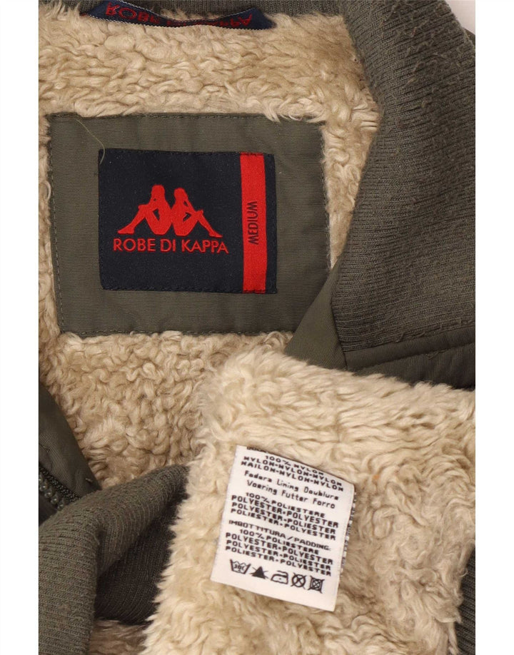 Jaqueta bomber Kappa masculina Sherpa Reino Unido 38 médio cáqui nylon