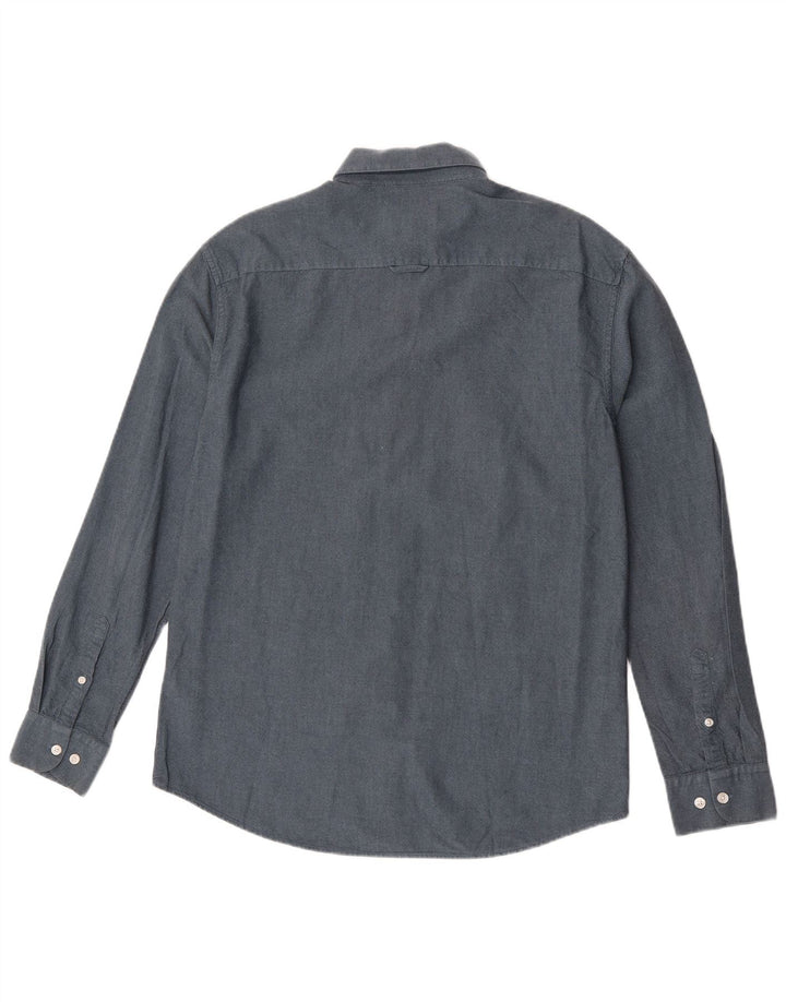Camisa masculina Penguin algodão azul médio