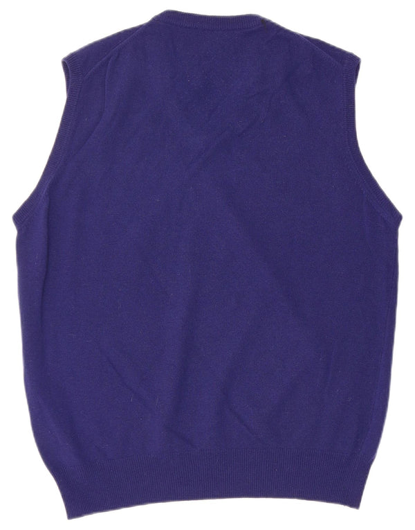 Marina Yachting Mens Colete Regata Grande Lã Virgem Azul