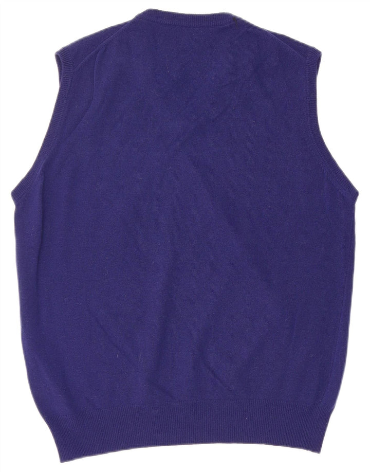 Marina Yachting Mens Colete Regata Grande Lã Virgem Azul