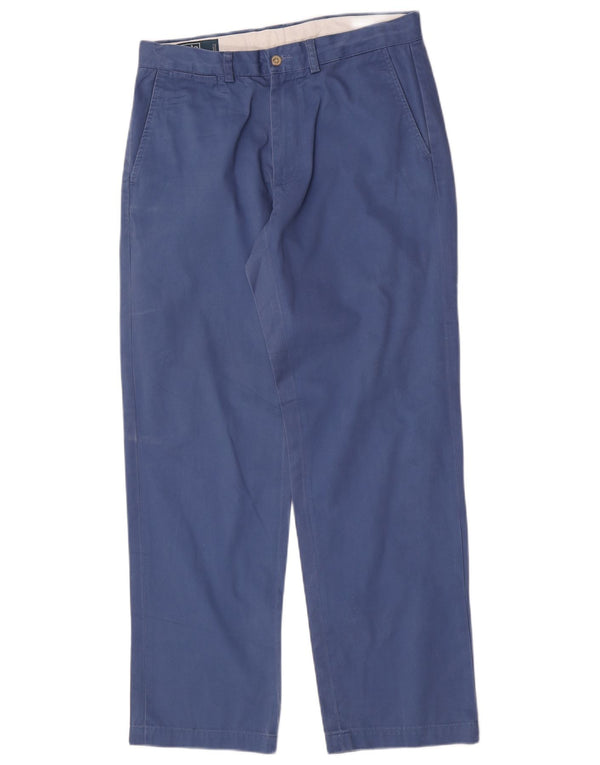 Polo Ralph Lauren Calça Chino Masculina Reta W32 L32 Algodão Azul