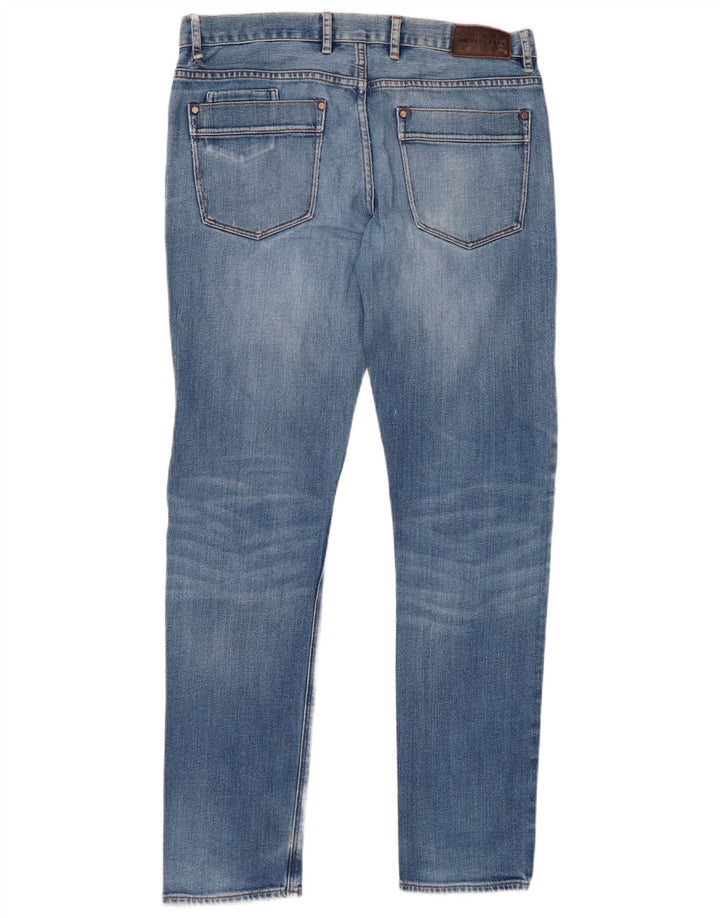 MICHAEL KORS Jeans masculinos desgastados slim W33 L34 algodão azul