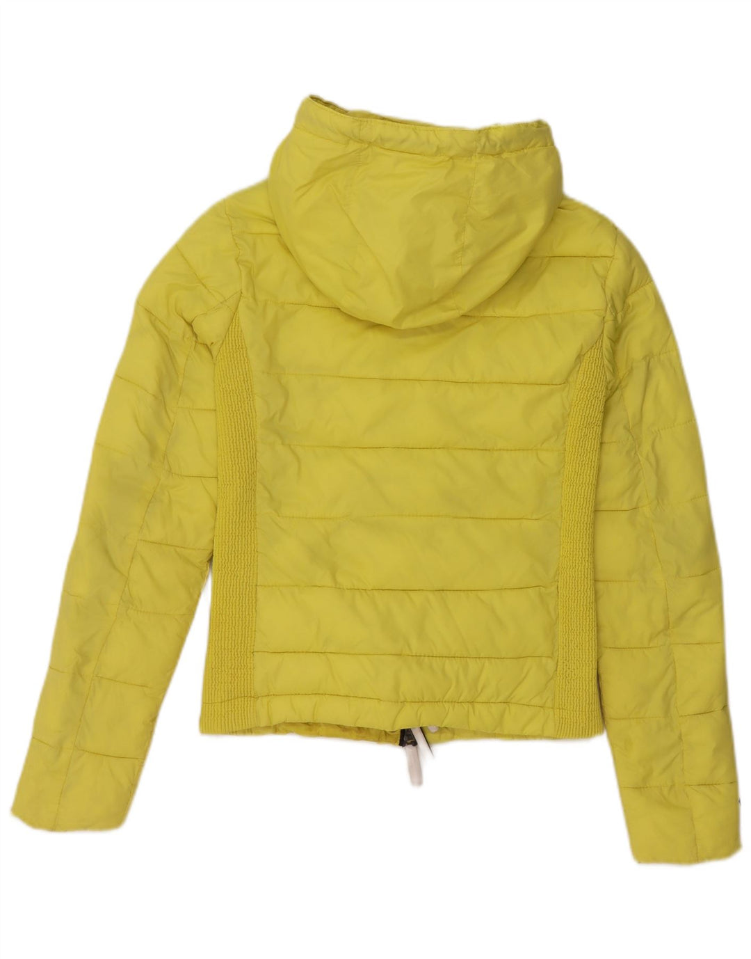 Jaqueta acolchoada com capuz feminina SUPERDRY UK 14 nylon amarelo médio