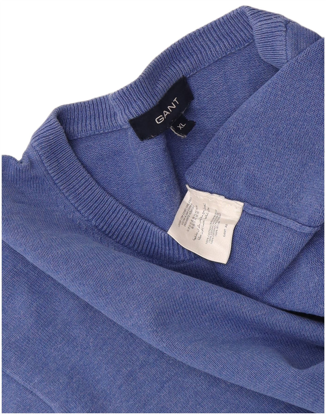 Gant Suéter masculino com gola redonda XL algodão azul