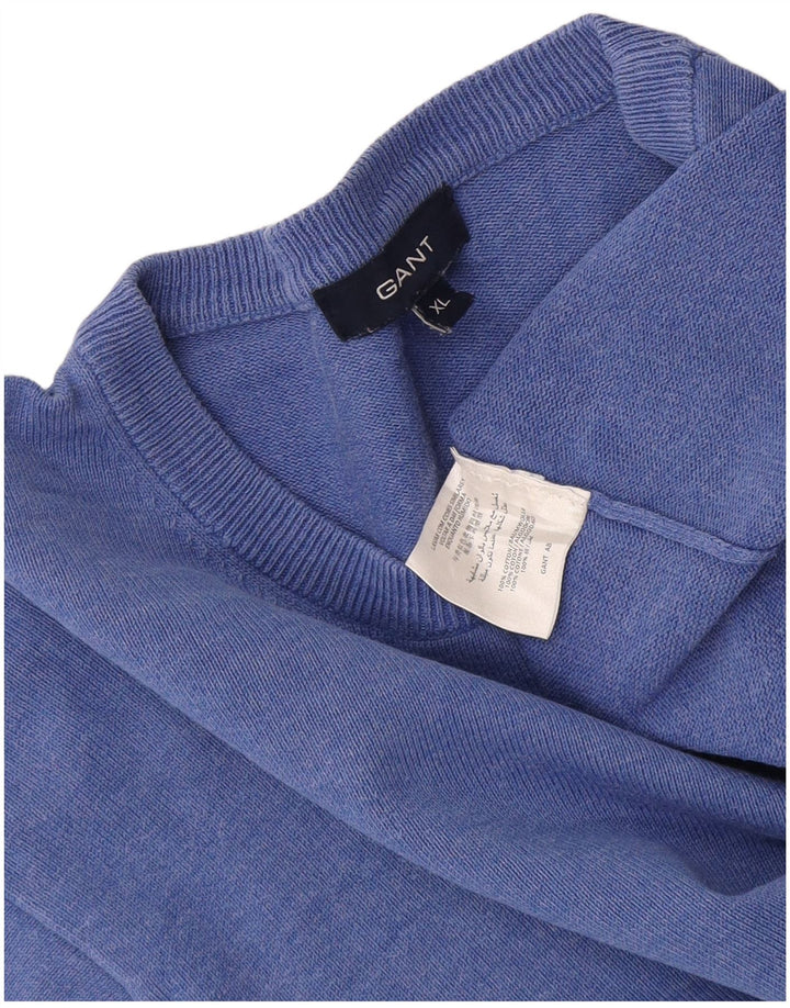 Gant Suéter masculino com gola redonda XL algodão azul