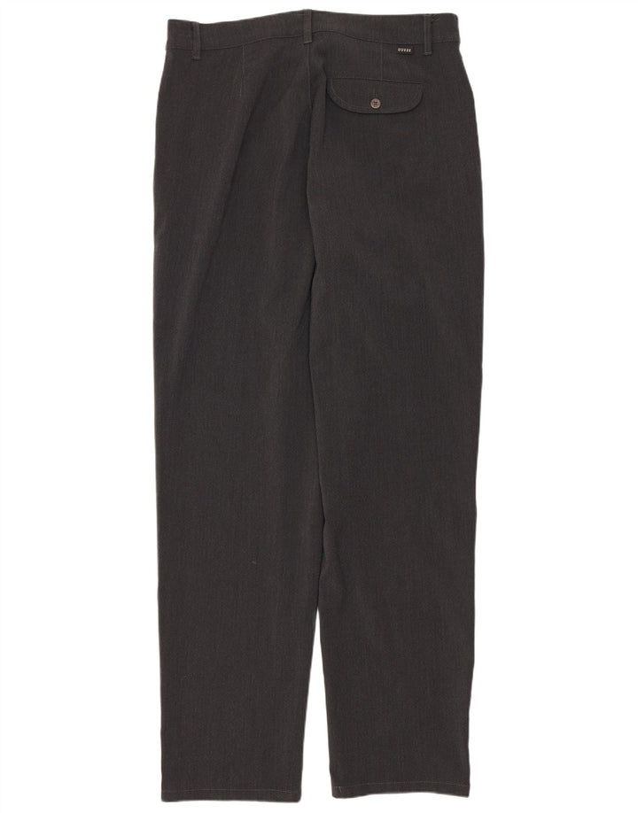 Guess Calça masculina reta casual W32 L29 poliéster cinza