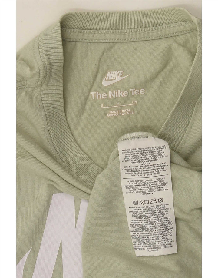 Camiseta Nike masculina gráfica Top pequeno algodão verde