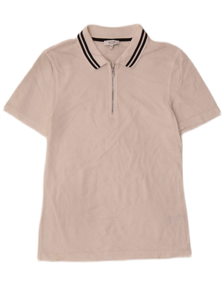 Camisa polo masculina Reiss XS algodão branco