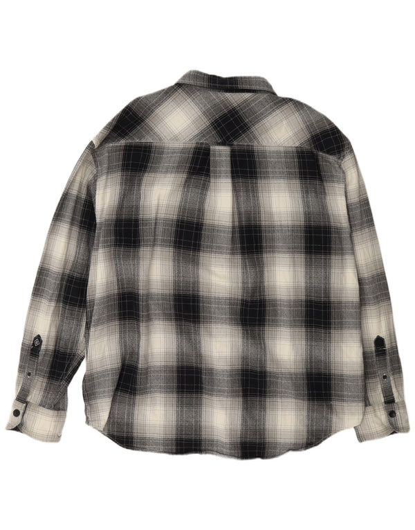 Gant Camisa masculina de flanela com ajuste relaxado tamanho 43/44 17 XL xadrez multicolorido