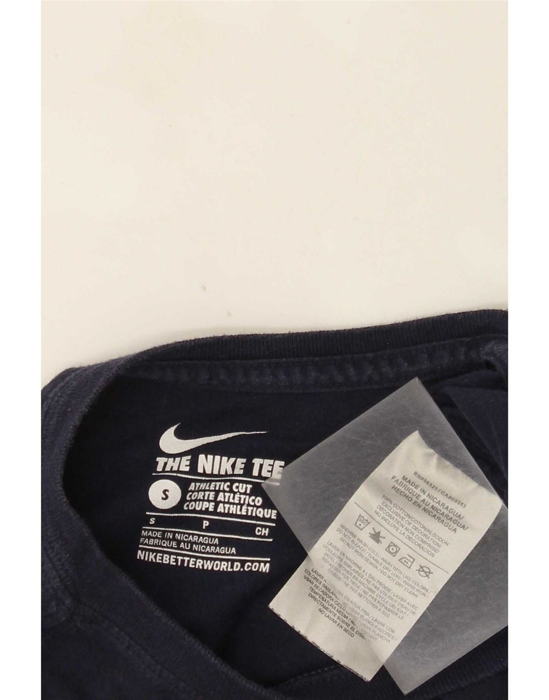Camiseta masculina Nike Athletic Cut Top pequeno algodão azul marinho