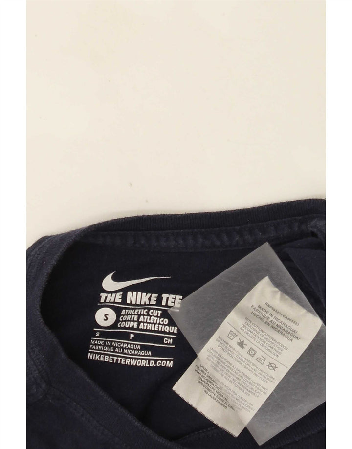 Camiseta masculina Nike Athletic Cut Top pequeno algodão azul marinho