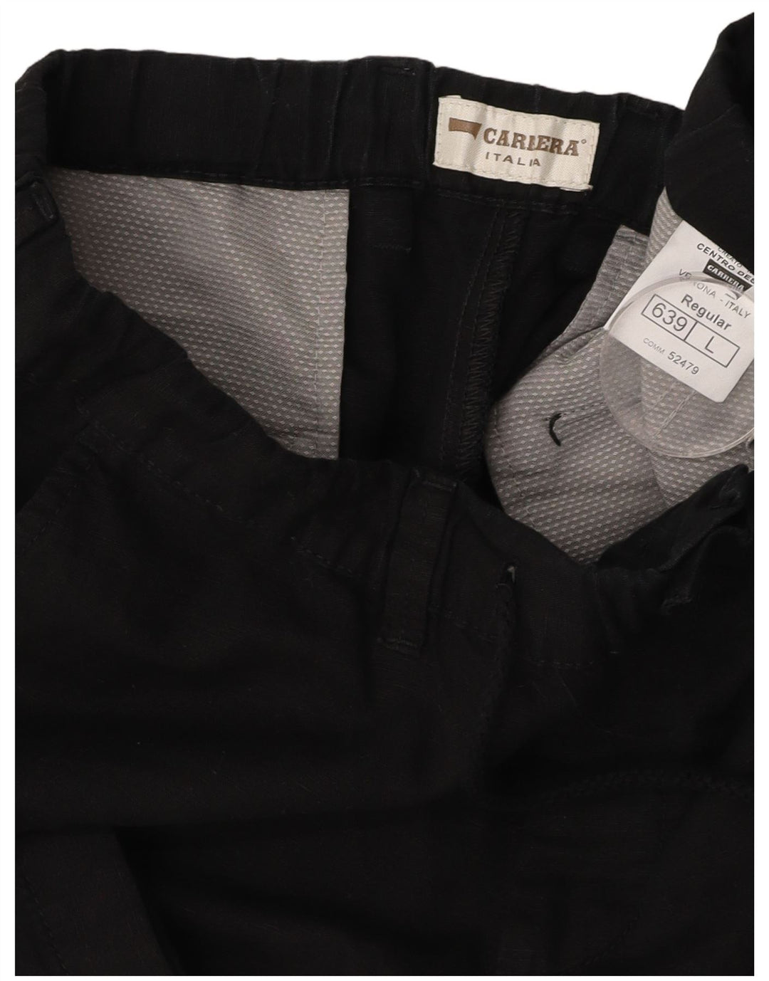 CARRERA Masculino VERONA Chino Shorts Grande W36 Algodão Preto