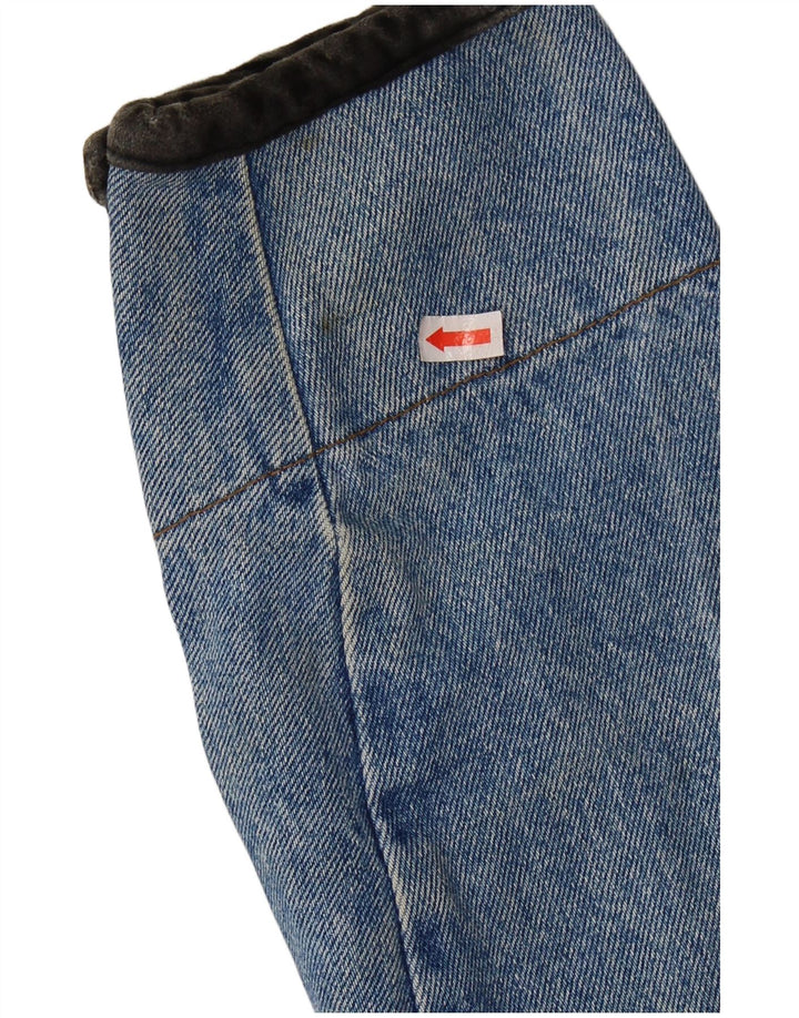 Jaqueta jeans feminina vintage Reino Unido 14 grande algodão azul