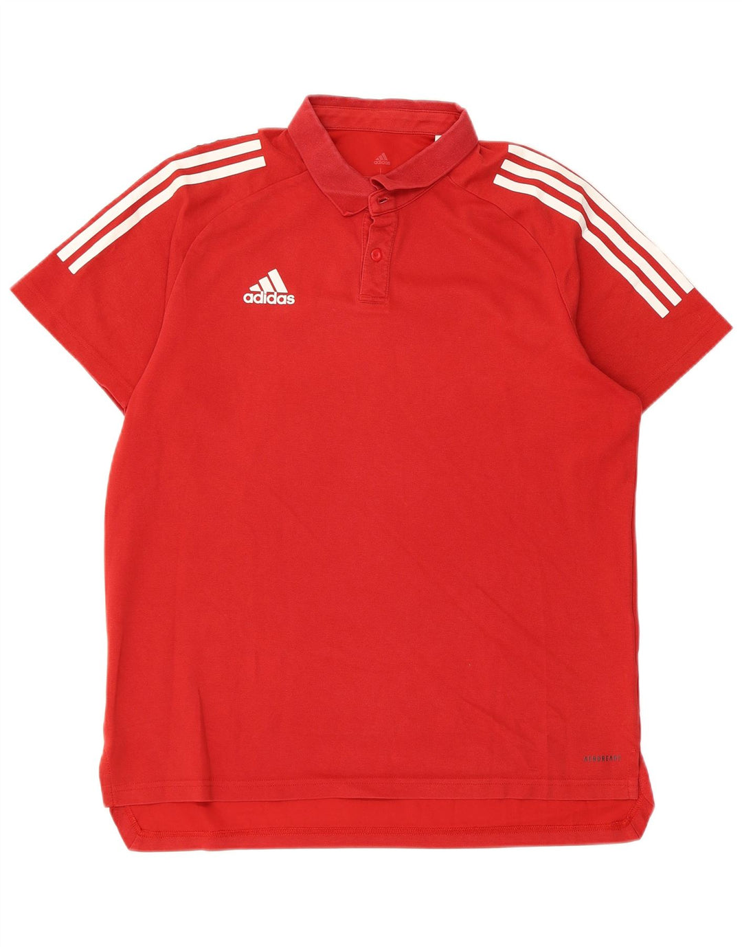 ADIDAS Mens Aeroready Polo Grande Algodão Vermelho
