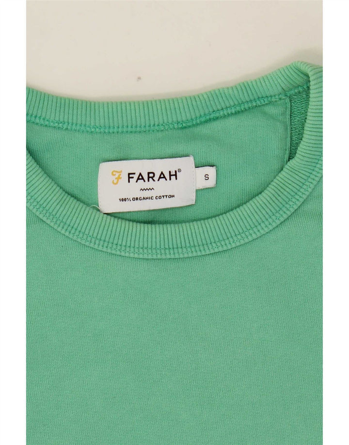 Farah moletom masculino jumper pequeno algodão verde