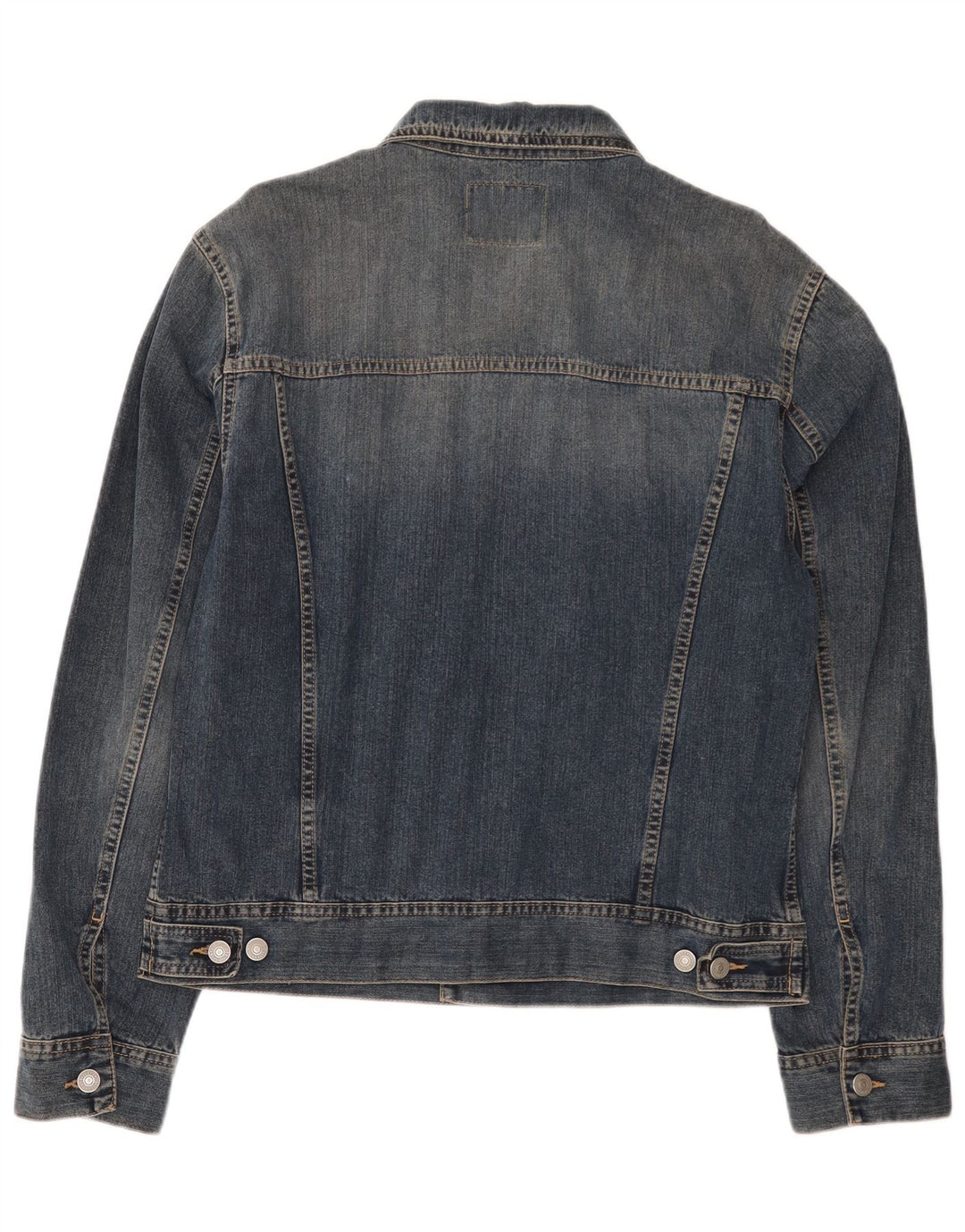 Jaqueta jeans masculina Sisley UK 40 grande algodão azul