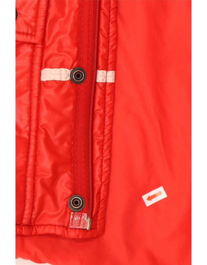 Colete acolchoado masculino vintage UK 36 poliamida colorblock vermelho pequeno