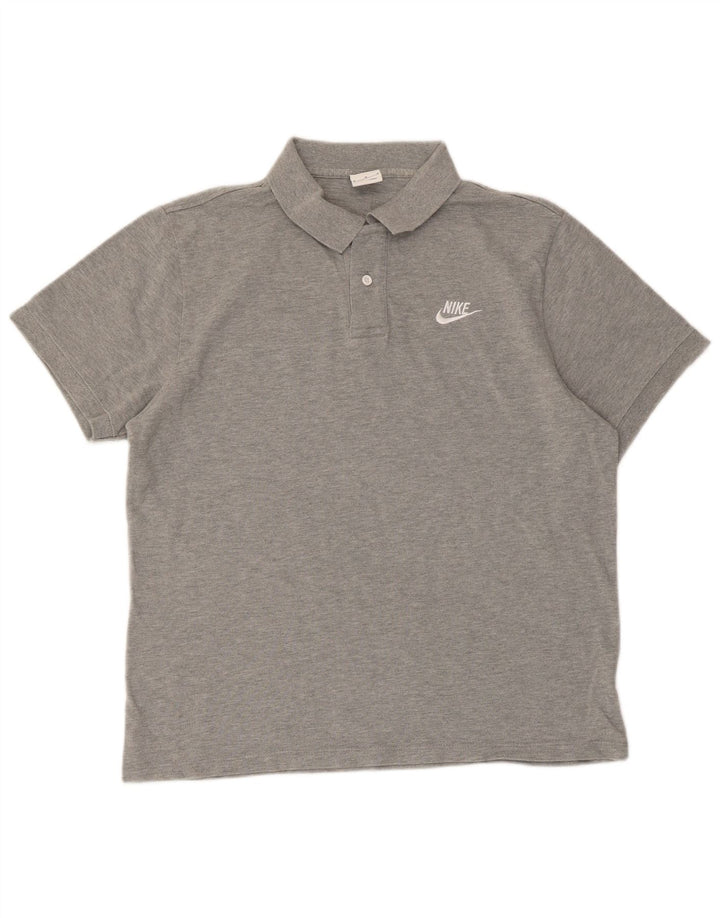 Camisa polo masculina Nike médio cinza manchado